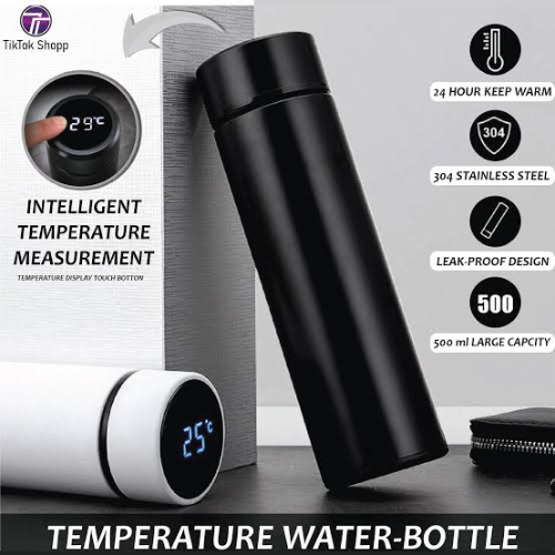 Black Temperature Water Bottle.